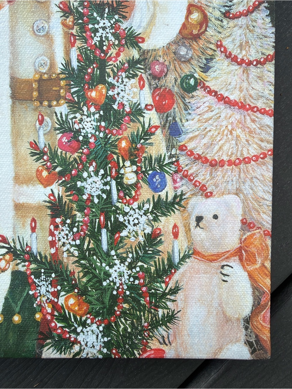 Victorian Christmas Canvas Print Signed by Susan Rios 8X10 Festive Santa Decor - Picture 4 of 14